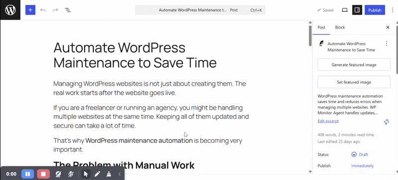 Automate WordPress Maintenance to Save Time